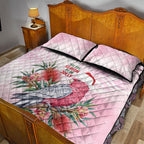 Pink Galah Christmas Australia Quilt Bed Set Watercolor Painting Aboriginal Art