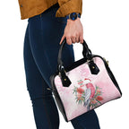 Pink Galah Christmas Australia Shoulder Handbag Watercolor Painting Aboriginal Art
