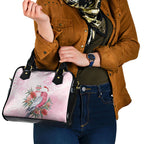 Pink Galah Christmas Australia Shoulder Handbag Watercolor Painting Aboriginal Art