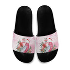 Pink Galah Christmas Australia Slide Sandals Watercolor Painting Aboriginal Art