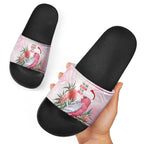 Pink Galah Christmas Australia Slide Sandals Watercolor Painting Aboriginal Art