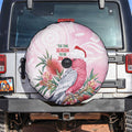 Pink Galah Christmas Australia Spare Tire Cover Watercolor Painting Aboriginal Art