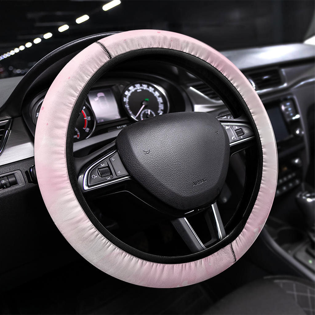 Pink Galah Christmas Australia Steering Wheel Cover Watercolor Painting Aboriginal Art