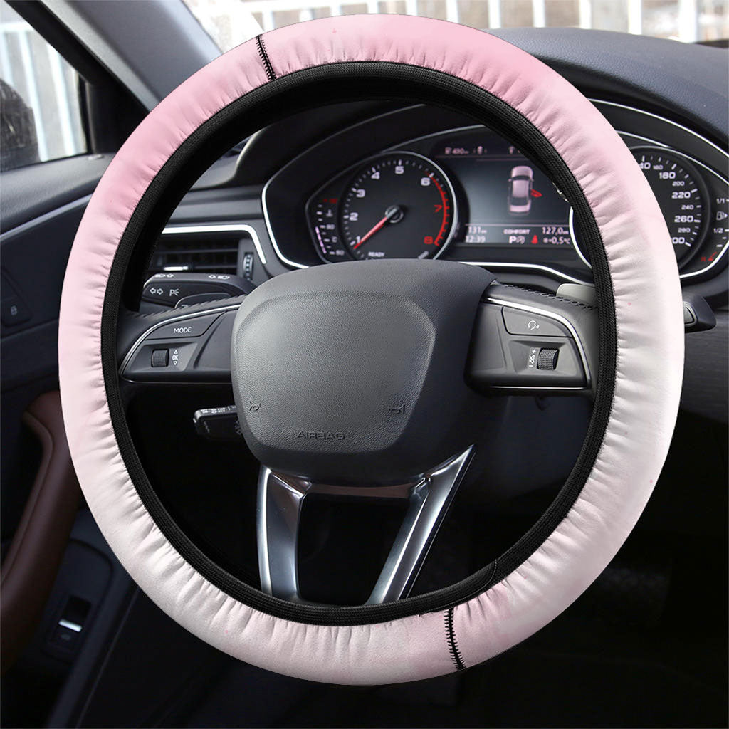 Pink Galah Christmas Australia Steering Wheel Cover Watercolor Painting Aboriginal Art