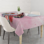 Pink Galah Christmas Australia Tablecloth Watercolor Painting Aboriginal Art