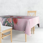 Pink Galah Christmas Australia Tablecloth Watercolor Painting Aboriginal Art