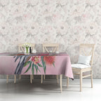 Pink Galah Christmas Australia Tablecloth Watercolor Painting Aboriginal Art