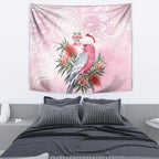 Pink Galah Christmas Australia Tapestry Watercolor Painting Aboriginal Art