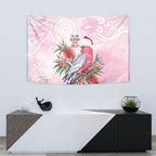 Pink Galah Christmas Australia Tapestry Watercolor Painting Aboriginal Art