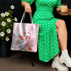 Pink Galah Christmas Australia Tote Bag Watercolor Painting Aboriginal Art