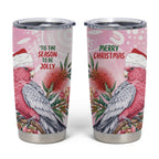 Pink Galah Christmas Australia Tumbler Cup Watercolor Painting Aboriginal Art