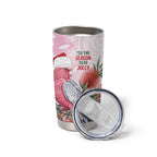 Pink Galah Christmas Australia Tumbler Cup Watercolor Painting Aboriginal Art