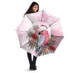 Pink Galah Christmas Australia Umbrella Watercolor Painting Aboriginal Art