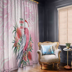 Pink Galah Christmas Australia Window Curtain Watercolor Painting Aboriginal Art