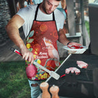 Australia Pink Cockatoo Christmas Apron Aussie Native Flowers Merry Xmas - Red - Aussie Hoodie