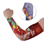 Australia Pink Cockatoo Christmas Arm Sleeves Aussie Native Flowers Merry Xmas - Red - Aussie Hoodie