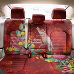 Australia Pink Cockatoo Christmas Back Car Seat Cover Aussie Native Flowers Merry Xmas - Red - Aussie Hoodie