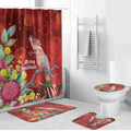 Australia Pink Cockatoo Christmas Bathroom Set Aussie Native Flowers Merry Xmas - Red - Aussie Hoodie