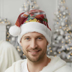Australia Pink Cockatoo Christmas Santa Hat Aussie Native Flowers Merry Xmas - Red - Aussie Hoodie