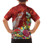 Australia Pink Cockatoo Christmas Family Matching Long Sleeve Bodycon Dress and Hawaiian Shirt Aussie Native Flowers Merry Xmas - Red - Aussie Hoodie