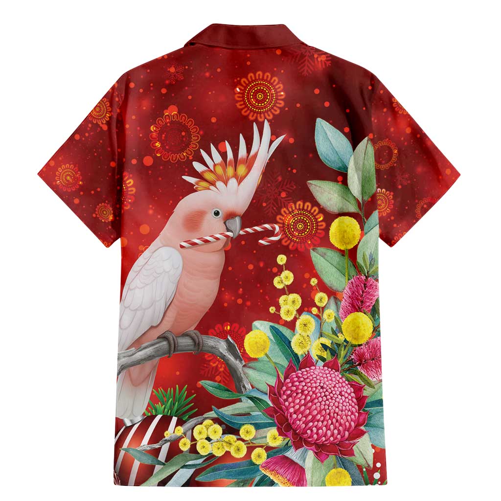 Australia Pink Cockatoo Christmas Family Matching Mermaid Dress and Hawaiian Shirt Aussie Native Flowers Merry Xmas - Red - Aussie Hoodie