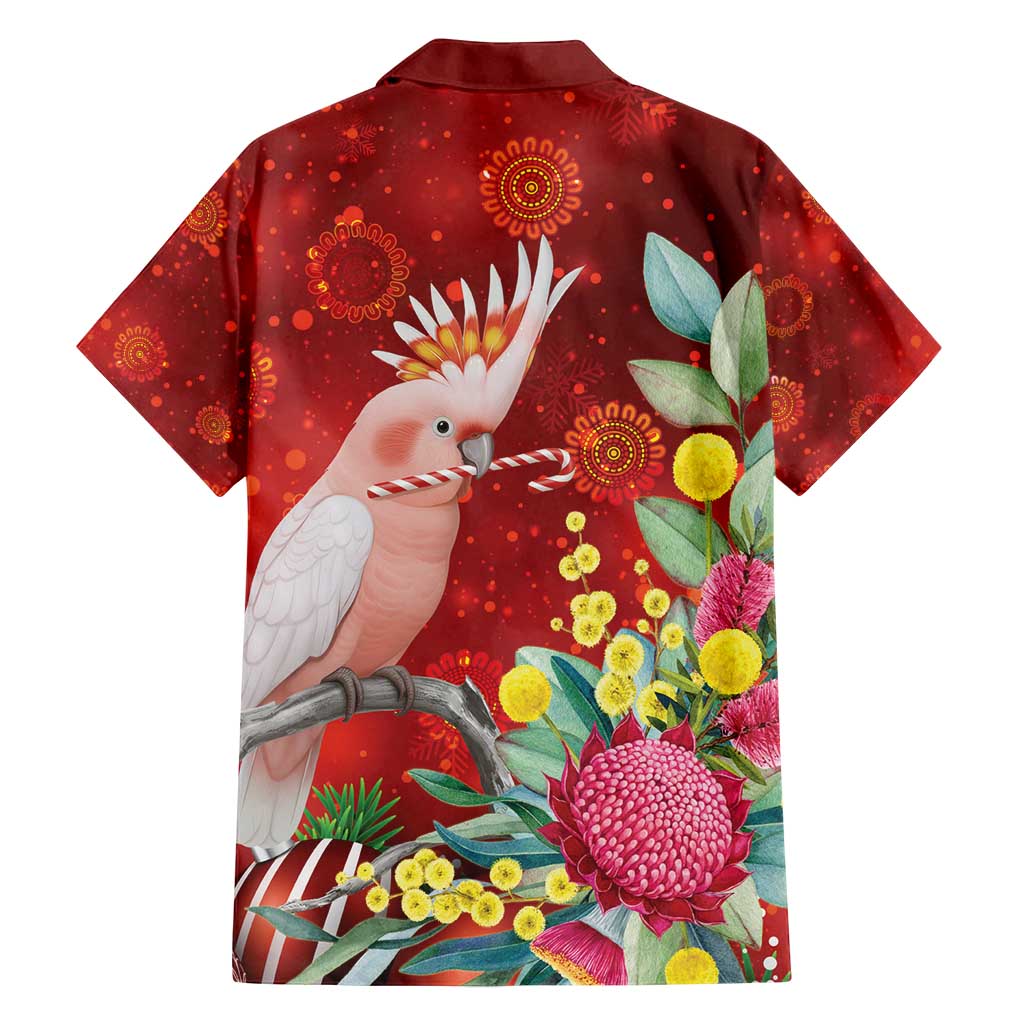 Australia Pink Cockatoo Christmas Family Matching Off Shoulder Maxi Dress and Hawaiian Shirt Aussie Native Flowers Merry Xmas - Red - Aussie Hoodie