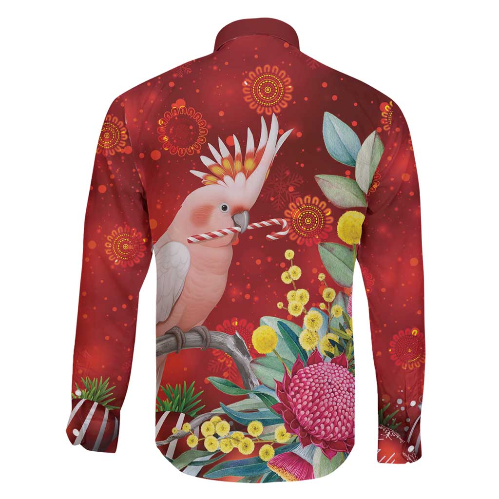 Australia Pink Cockatoo Christmas Family Matching Off Shoulder Maxi Dress and Hawaiian Shirt Aussie Native Flowers Merry Xmas - Red - Aussie Hoodie