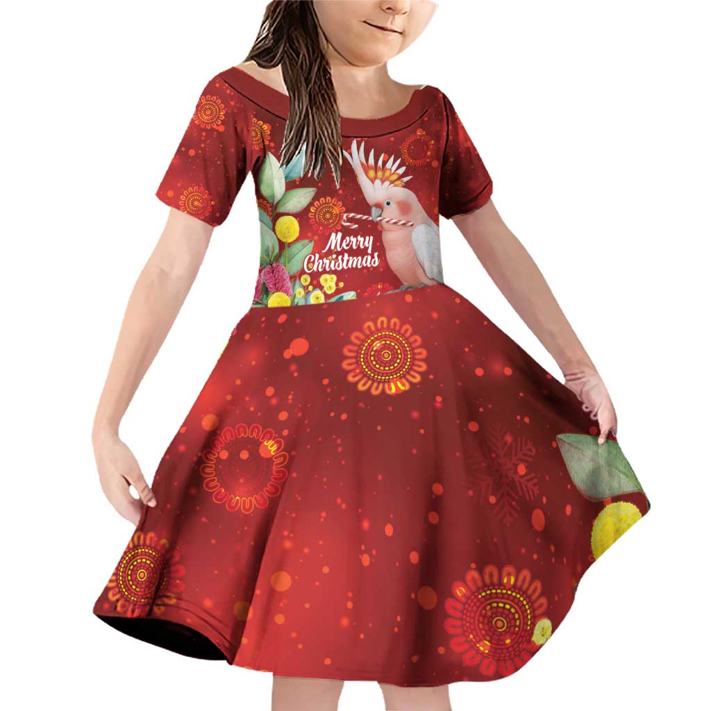 Australia Pink Cockatoo Christmas Family Matching Off Shoulder Short Dress and Hawaiian Shirt Aussie Native Flowers Merry Xmas - Red - Aussie Hoodie