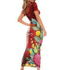 Australia Pink Cockatoo Christmas Family Matching Short Sleeve Bodycon Dress and Hawaiian Shirt Aussie Native Flowers Merry Xmas - Red - Aussie Hoodie