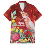 Australia Pink Cockatoo Christmas Family Matching Tank Maxi Dress and Hawaiian Shirt Aussie Native Flowers Merry Xmas - Red - Aussie Hoodie