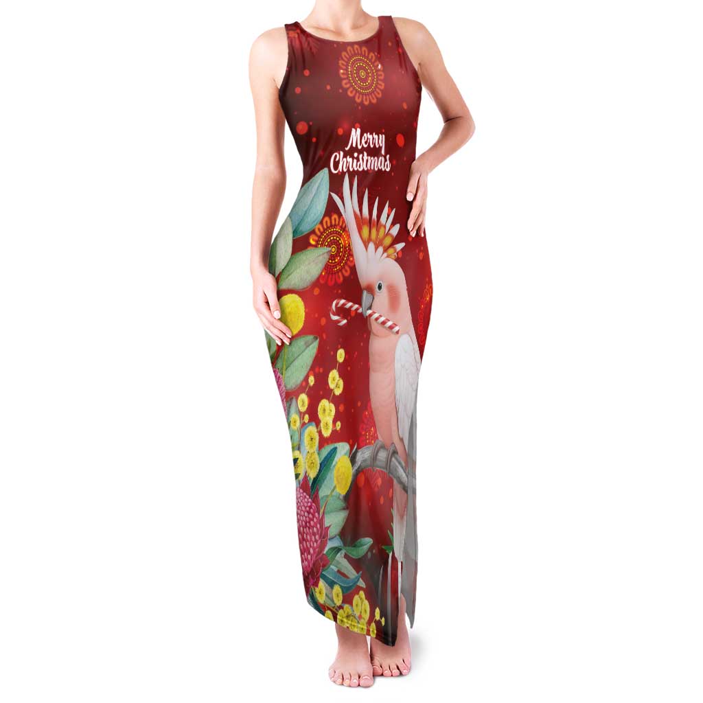 Australia Pink Cockatoo Christmas Family Matching Tank Maxi Dress and Hawaiian Shirt Aussie Native Flowers Merry Xmas - Red - Aussie Hoodie