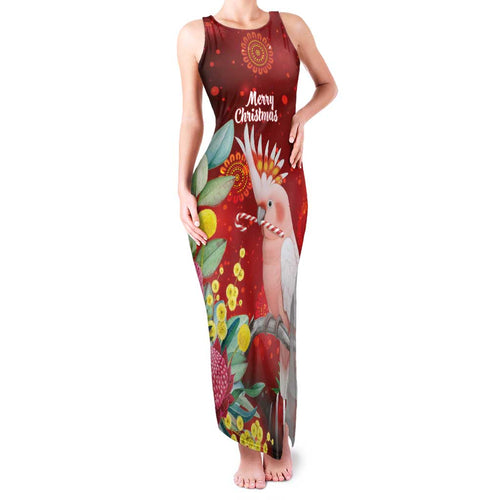 Australia Pink Cockatoo Christmas Family Matching Tank Maxi Dress and Hawaiian Shirt Aussie Native Flowers Merry Xmas - Red - Aussie Hoodie