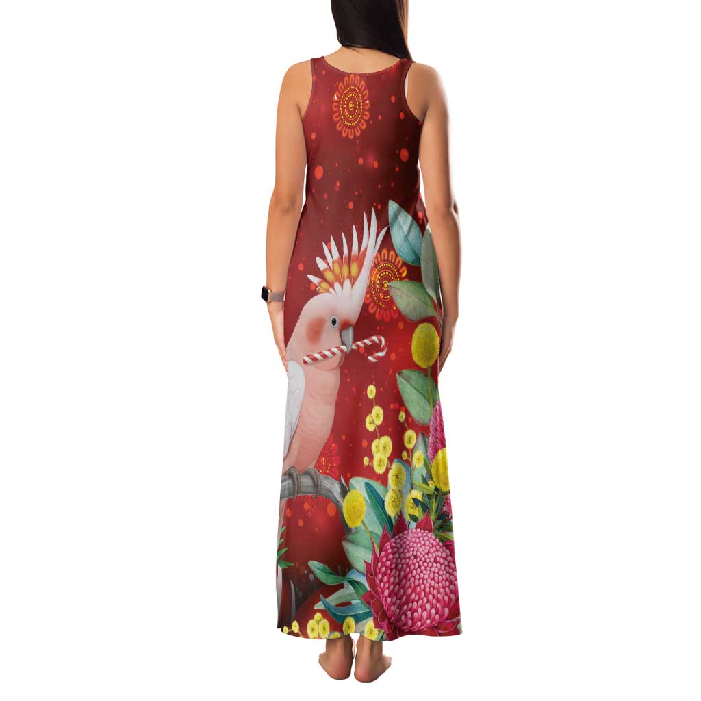 Australia Pink Cockatoo Christmas Family Matching Tank Maxi Dress and Hawaiian Shirt Aussie Native Flowers Merry Xmas - Red - Aussie Hoodie