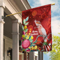 Australia Pink Cockatoo Christmas Garden Flag Aussie Native Flowers Merry Xmas - Red - Aussie Hoodie