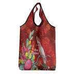Australia Pink Cockatoo Christmas Grocery Bag Aussie Native Flowers Merry Xmas - Red - Aussie Hoodie