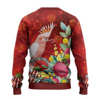 Australia Pink Cockatoo Christmas Ugly Christmas Sweater Aussie Native Flowers Merry Xmas - Red - Aussie Hoodie
