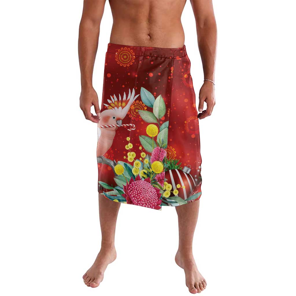 Australia Pink Cockatoo Christmas Lavalava Aussie Native Flowers Merry Xmas - Red - Aussie Hoodie
