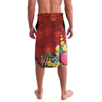 Australia Pink Cockatoo Christmas Lavalava Aussie Native Flowers Merry Xmas - Red - Aussie Hoodie