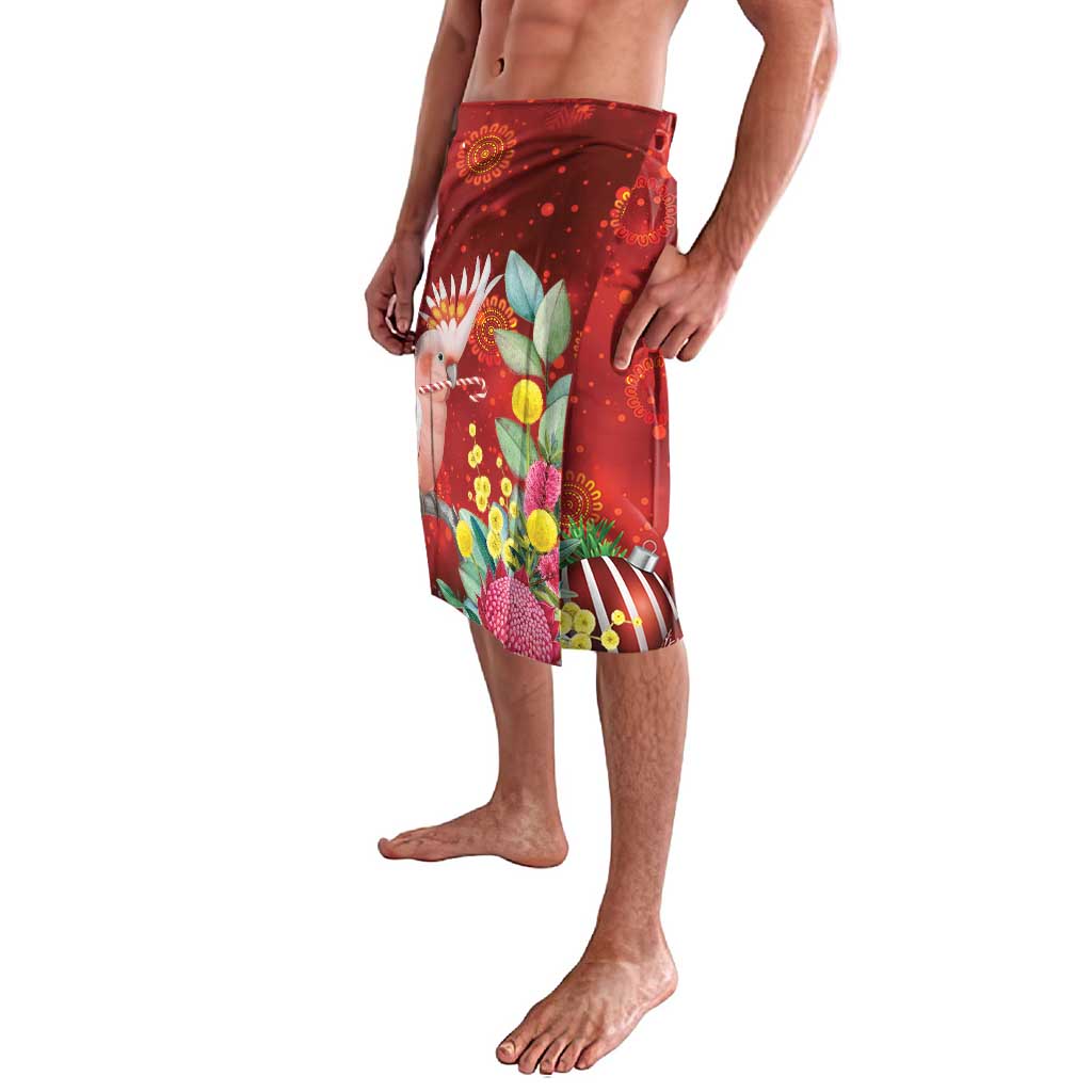 Australia Pink Cockatoo Christmas Lavalava Aussie Native Flowers Merry Xmas - Red - Aussie Hoodie