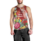 Australia Pink Cockatoo Christmas Men Tank Top Aussie Native Flowers Merry Xmas - Red - Aussie Hoodie