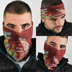Australia Pink Cockatoo Christmas Neck Gaiter Aussie Native Flowers Merry Xmas - Red - Aussie Hoodie