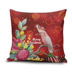 Australia Pink Cockatoo Christmas Pillow Cover Aussie Native Flowers Merry Xmas - Red - Aussie Hoodie