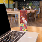 Australia Pink Cockatoo Christmas Skinny Tumbler Aussie Native Flowers Merry Xmas - Red - Aussie Hoodie