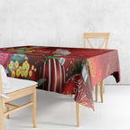 Australia Pink Cockatoo Christmas Tablecloth Aussie Native Flowers Merry Xmas - Red - Aussie Hoodie
