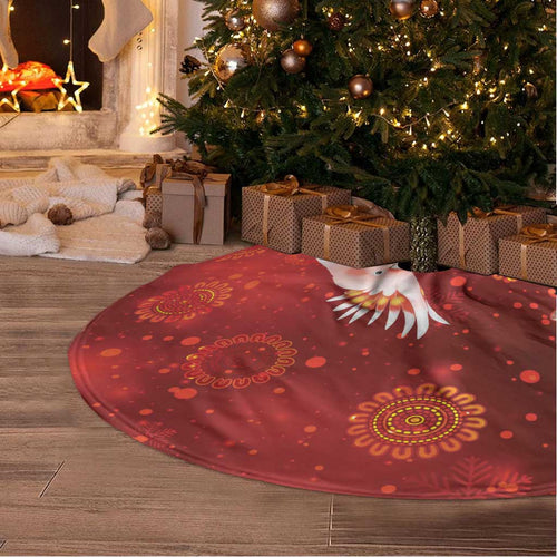 Australia Pink Cockatoo Christmas Tree Skirt Aussie Native Flowers Merry Xmas - Red - Aussie Hoodie