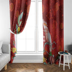 Australia Pink Cockatoo Christmas Window Curtain Aussie Native Flowers Merry Xmas - Red - Aussie Hoodie