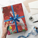 Australia Pink Cockatoo Christmas Wrapping Paper Aussie Native Flowers Merry Xmas - Red - Aussie Hoodie