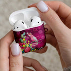 Australia Pink Cockatoo Christmas AirPods Case Aussie Native Flowers Merry Xmas - Pink - Aussie Hoodie