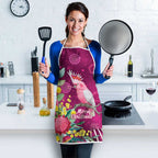 Australia Pink Cockatoo Christmas Apron Aussie Native Flowers Merry Xmas - Pink - Aussie Hoodie