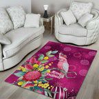 Australia Pink Cockatoo Christmas Area Rug Aussie Native Flowers Merry Xmas - Pink - Aussie Hoodie